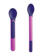 Mam Heat Sensitive Spoons & Cover Home Meal Time Cutlery Multi/pattern...