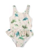 Filibabba Eva – Badedragt 3-4 År – First Swim Beige