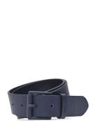 GANT Tonal Buckle Leather Belt Blå