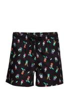 Happy Socks Tiki Soda Swim Shorts Svart