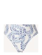 Lexington Clothing Sara High-Waisted Printed Bikini Bottom Blå