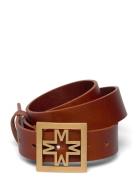 Malina Iconic Thin Leather Belt Brun