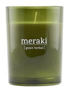 Meraki Scented Candle Green Herbal Nude