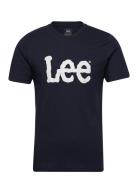 Lee Jeans Wobbly Logo Tee Marinblå