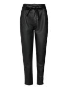 Second Female Indie Leather New Trousers Svart