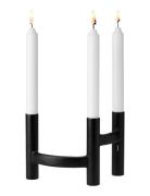 Stelton Ora Trearmet Lysestage Black Svart