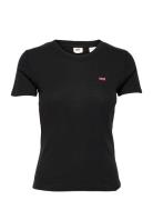 LEVI´S Women Ss Rib Baby Tee Caviar Svart