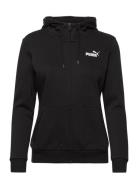 PUMA Ess Small Logo Full-Zip Hoodie Fl Svart