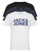 Jack & J S Jjecorp Logo Tee Ss O-Neck 3Pk Mp Noos Vit