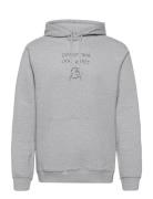 DEDICATED Hoodie Falun Local Planet Grey Melange Grå