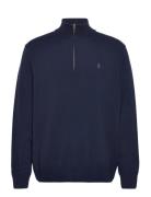 Polo Ralph Lauren Wool Quarter-Zip Sweater Marinblå