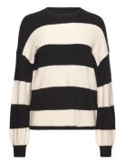 ONLY Onlatia L/S Stripe Pullover Knt Noos Svart