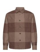 Les Deux Jacob Check Wool Hybrid Beige