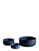 Aida Raw Midnight Blue - Bowlset 3 Pcs Marinblå