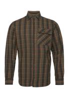 Jack & J S Jcodesert Herringb Check Shirt Ls Ln Grön