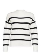 Vila Viril Mockneck L/S Knit Rib Top 2- Noos Vit