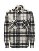 ONLY & SONS Onsmilo Ovr Check Ls Shirt Noos Kräm