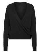 Vero Moda Vmsilky Ls Wrap Pullover Boo Svart