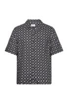 Calvin Klein Bowling Ss Shirt Aop Comf Svart