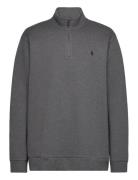 Polo Ralph Lauren Double-Knit Mesh Quarter-Zip Pullover Grå