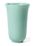 Lyngby Porcelæn Rhombe Color Vase H15 Aqua Porcelain Grön