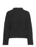 Minus Msjosette High Neck Cropped Knit Pu Svart