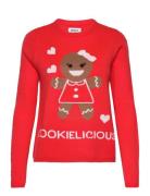 ONLY Onlxmas Cookies Ls O-Neck Box Knt Röd