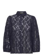 Soaked In Luxury Slwela Stefani Blouse Ls Marinblå