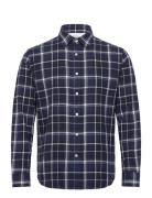 Selected Homme Slhregowen-Twisted Check Ls Shirt W Marinblå