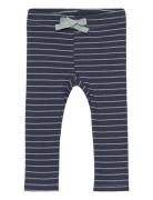 Müsli By Green Cotton Stripe Rib Pants Baby Marinblå