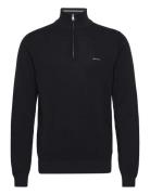 GANT Cotton Pique Half Zip Svart