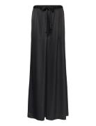 Polo Ralph Lauren Cropped Satin Wide-Leg Pant Svart