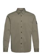 Calvin Klein Jeans Monologo Badge Relaxed Shirt Khaki Green