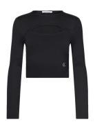 Calvin Klein Jeans Milano Cut Out Long Sleeve Svart