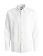 Jack & J S Jjesummer Linen Shirt Ls Sn Vit