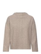 Tom Tailor Sweatshirt Stand Up Collar Beige