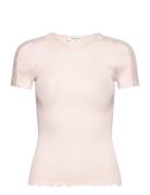 Rosemunde Silk T-Shirt W/ Lace Rosa