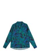 J. Lindeberg Playa Printed Tencel Shirt Marinblå