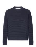 Selected Femme Slflaurina Oc Ls Knit O-Neck Marinblå