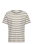 Tom Tailor Striped Rib T-Shirt Blå