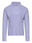 Name It Nkftimulle Ls Short Half Zip Knit Blå