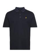 Lyle & Scott Tonal Texture Polo Marinblå