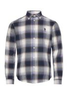 U.S. Polo Assn. Gary Reg Flannel Uspa M Shirt Marinblå