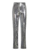 Gina Tricot Silver Sequin Trousers Silver