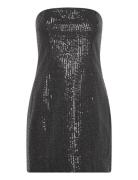 ROTATE Birger Christensen Twill Sequin Mini Dress Svart