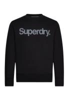 Superdry Core Logo City Loose Crew Svart