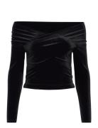 AllSaints Delta Velvet Top Svart