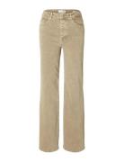 Selected Femme Slfalice-Cora Hw Latte Denim Wide Jeans Beige