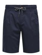 ONLY & SONS Onsleo Linen Mix 0048 Shorts Marinblå