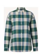 Lexington Clothing Edith Organic Cotton Flannel Check Shirt Grön